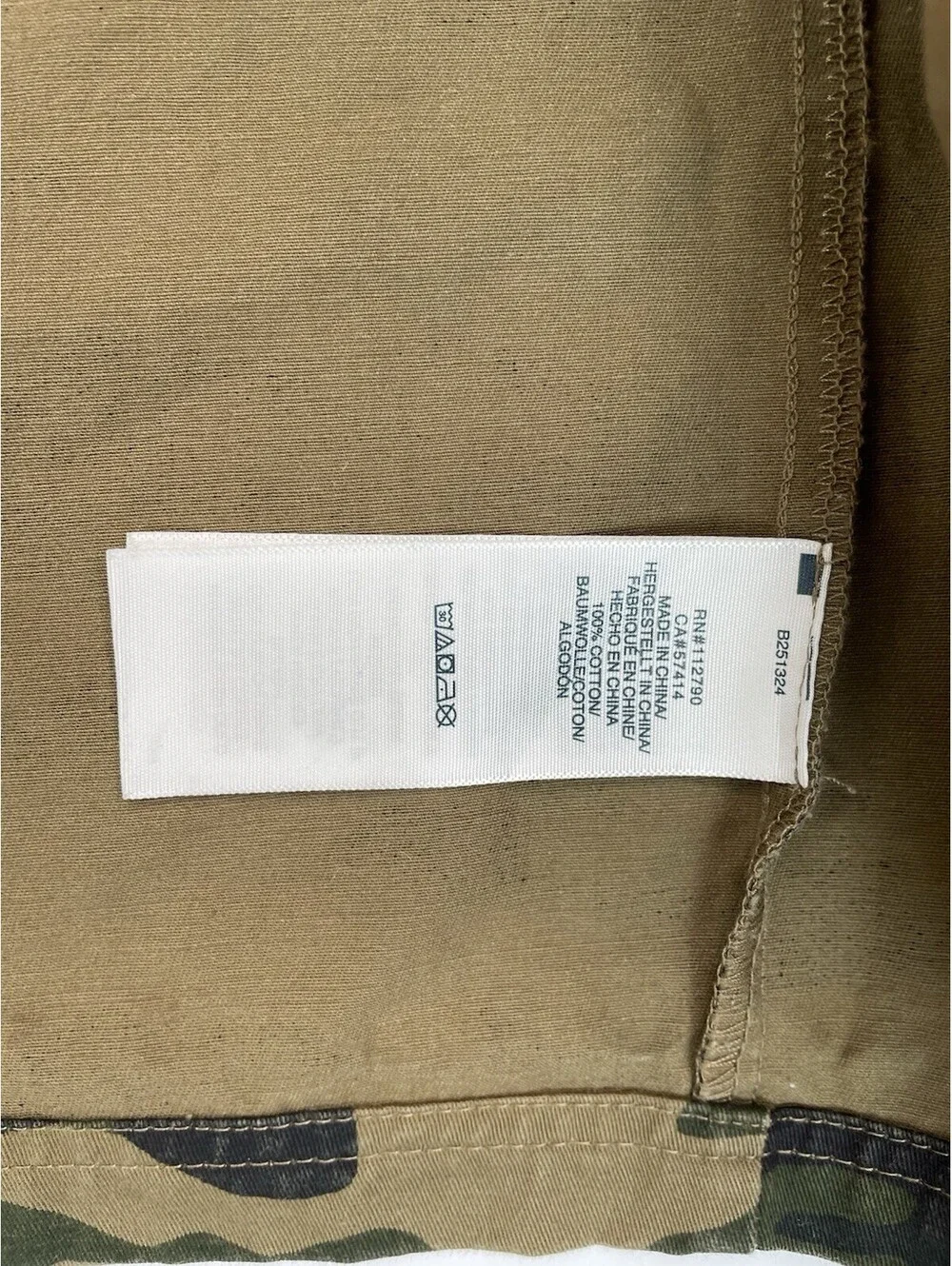 True Religion Camo Military Jacket Mens M Workwear Utility Camouflage